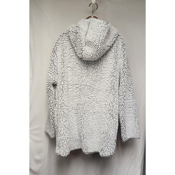 Victoria's Secret Fleece Gray Open Hooded Jacket Size 0/S - Picture 3 of 8